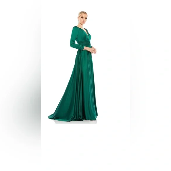 green mac duggal dress Luxurious Mac Duggal 20430 A-Line Lace Gown – Mydressline